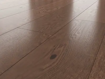 Wood floor Oak Walnut Brushed 3D model
