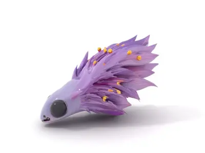 Violet Fantasy Creature model pack Low-poly 3D model