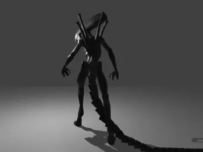 Xenomorph Alien LowPoly Free low-poly 3D model