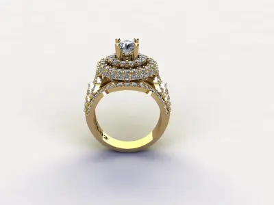 Women ring Popular model in Asia with cad file R17 3D model