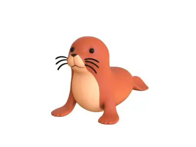 Cartoon Walrus 3D model
