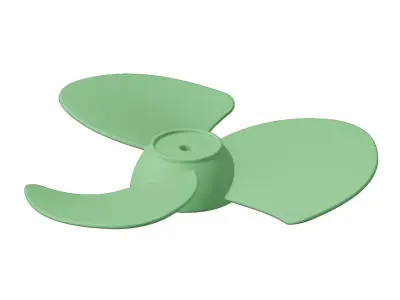 Plastic Fan Blade Toy 3D model
