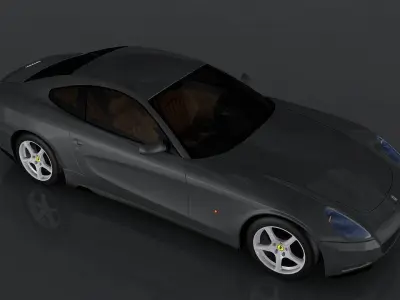 Ferrari 612 Scaglietti Low-poly 3D model