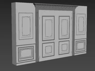 Wall and door Design Classic Styles 3D model