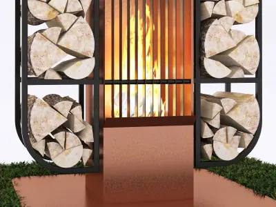 AK47 Design Thor Fireplace 3D model