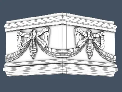 Frieze decorative crown moulding 3D model