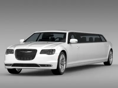 Chrysler 300C Platinum Limousine LX2 2017 3D model