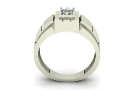men ring 3D print model 14