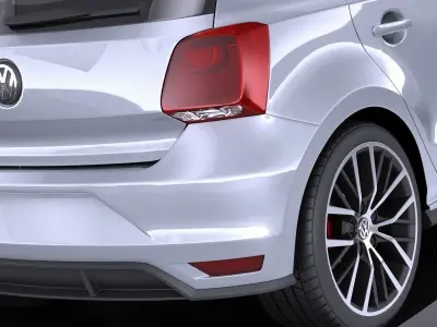 Volkswagen Polo GTI 5-door 2015 VRAY 3D model