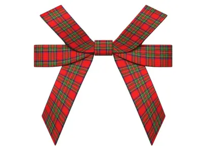 Christmas Bow Ribbon 49 Low-poly 3D model