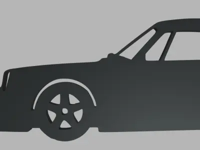 Porsche 911 964 Turbo Veilside Coupe 1993 Key Ring 3D print model