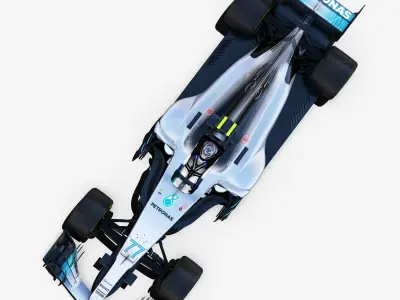Mercedes AMG F1 W08 EQ Power Low-poly 3D model