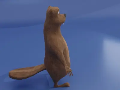 Beaver Low-poly 3D model