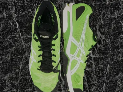 ASICS MENS GEL SOLUTION SPEED E200N GREEN RUNNING 3D SHOES 3D model