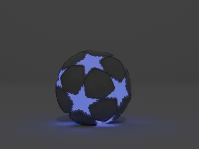 champions league ball Low-poly 3D model