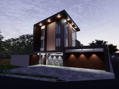 Modern One Family House 3D model