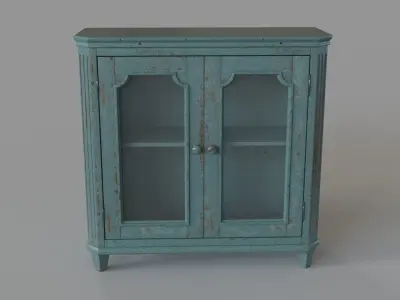 Mirimyn Accent Cabinet Teal Antique Teal 3D model