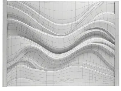 Decorativ panel wave 28 3D model
