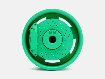 15x7 Daisy Wheel and Brake 3D print model