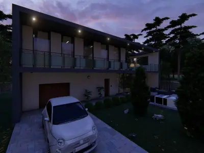 Minimalist modern house 3D model