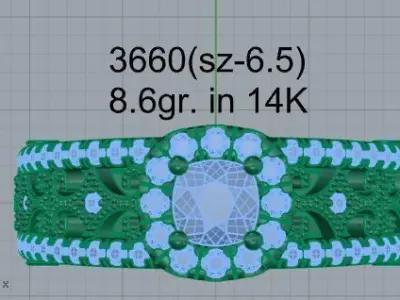Halo Diamond Band 3660 3D print model