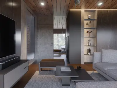Modern living - A4 3D model