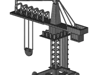 Industrial Tower Crane 3D print model
