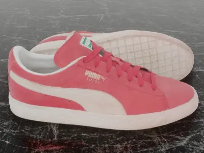 PUMA 3D SHOES - PINK - SUEDE Low-poly 3D model
