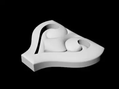 Central decor ornament for furniture Free 3D model 32