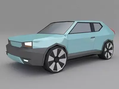 Suv lowpoly concept Low-poly 3D model