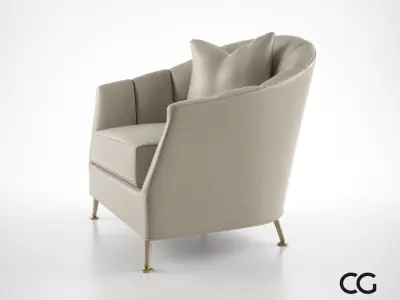 Christopher Guy Alexandrine Droite Armchair 3D model