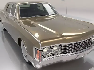 Continental car Low Poly 3D model