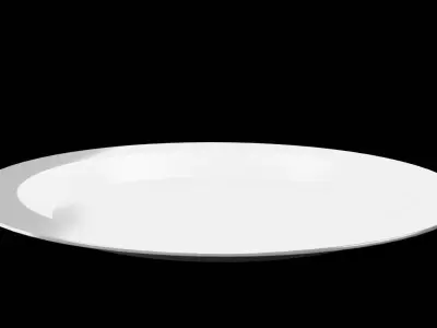 Stainless Plate Low-poly 3D model