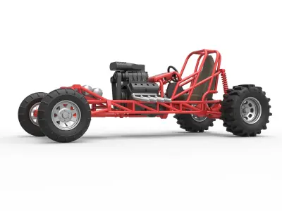 Mud dragster Scale 1 to 25 3D print model