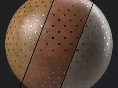 Leather Materials 39- Leather Panel By Dot Metal - Pbr Seamless Texture