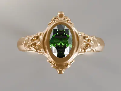 Emerald Forest Ring - 3D Free print ready Free 3D print model Free 3D print model