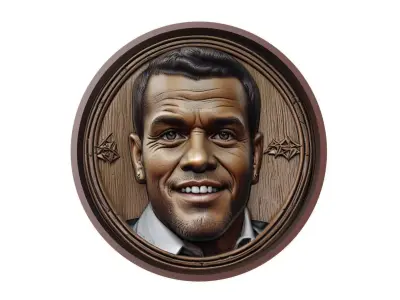 Dani Alves Footballer Medallion 3D print model
