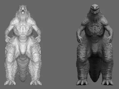 GODZILLA Low-poly 3D model