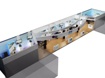 Booth Exhibition Stand a374 3D model