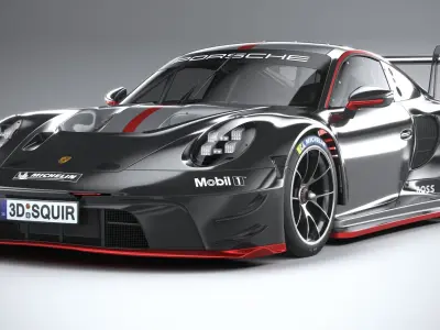 Porsche 911 GT3R 2023 3D model