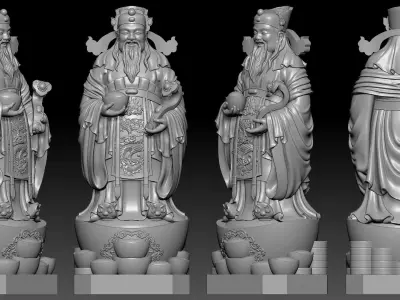 god of Wealth  3D print model