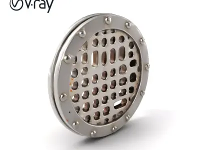 Industrial Drain Manhole Lattice Model Pack Low-poly 3D model