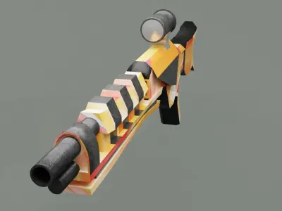 Sci fi gun Free low-poly 3D model