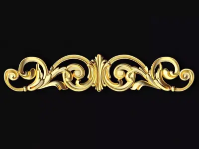 Central decor ornament for furniture 3D model 373