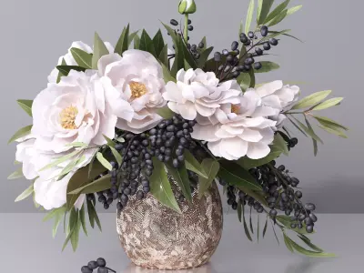 Classy Flower Vase-Flowers Vase 3D model