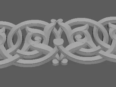 Central decor ornament for furniture 3D model 218