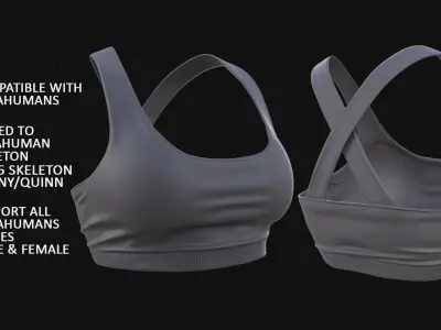 Top 106 - All MH Bodies and UE5 Skeletons - Rigged Low-poly 3D model