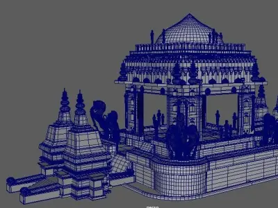 Indian temple 04 3D model
