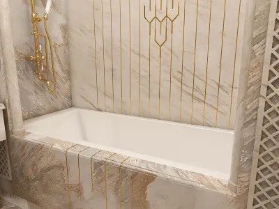 classic luxury bathroom 3D model