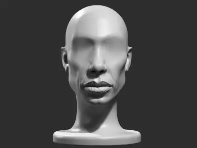 human head modern sculpture 3d print model 112 3D print model